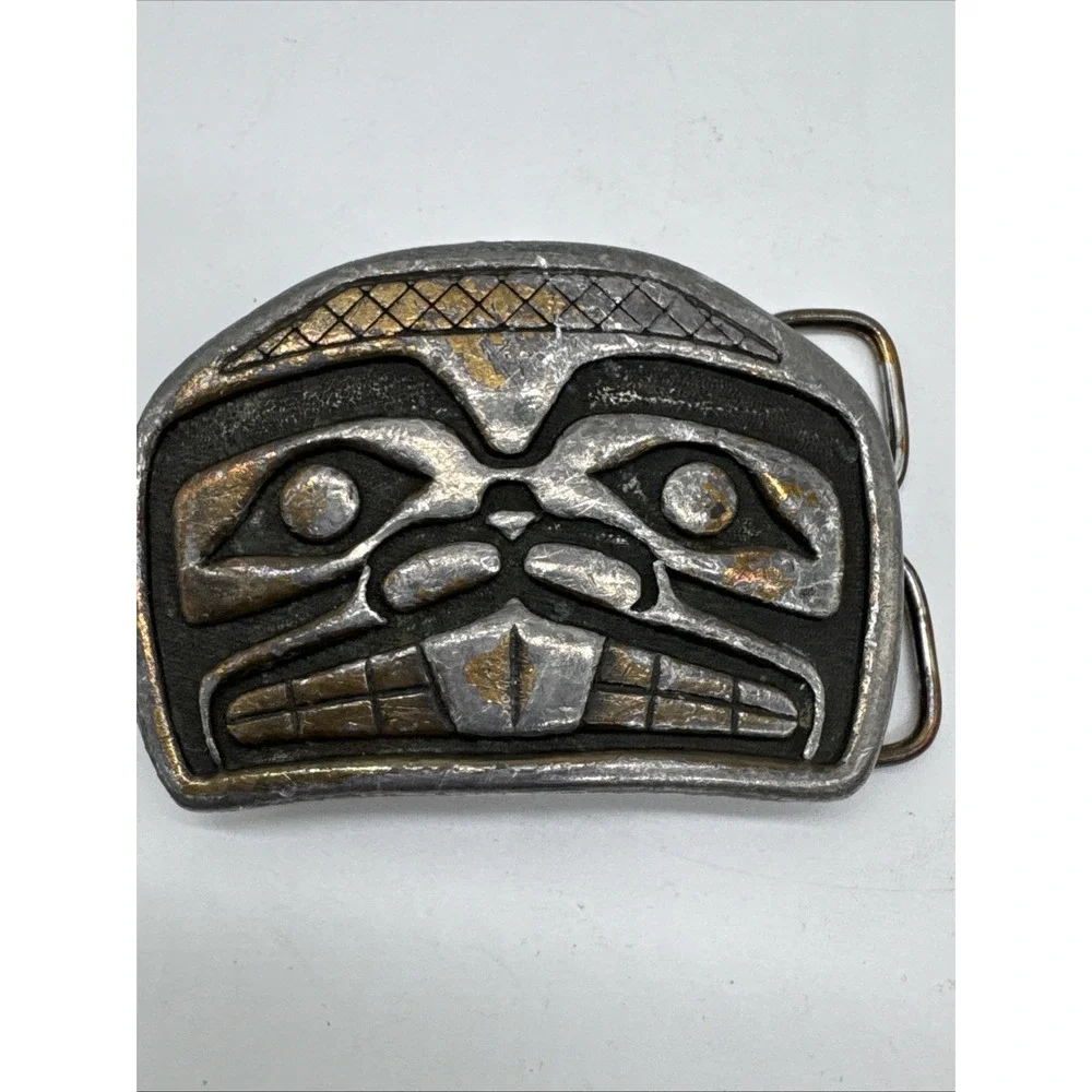 Vtg 1981 Siskiyou Belt Buckle The Beaver RARE Beautiful Patina‎